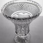 Cut glass flower vase flared pedestal