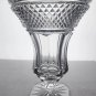 Cut glass flower vase flared pedestal