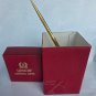 Signed Lenox cut glass Tartian pen Holder