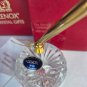 Signed Lenox cut glass Tartian pen Holder