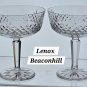 2 Lenox Beaconhill dessert glass Crystal Made in USA Mt Pleasant PA