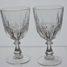 2 Hand Cut glass wines stemware