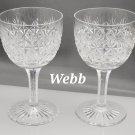 Cut glass Sherry wellington signed WEBB England Pair