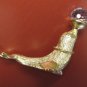 Swarovski crystal brass seal figurine