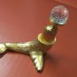 Swarovski crystal brass seal figurine