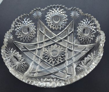 ABP cut glass bowl American brilliant blown blank A1925
