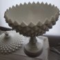 Westmoreland milk Glass fruit pedestal bowl