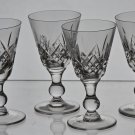 4 Signed Hand Cut Glass Liquor Glengarry Cambridge Stuart