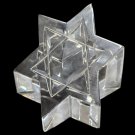 Hand crafted art glass star paperweight Signed Hand crafted art glass star paperweight Signed