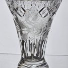 CUT GLASS VASE plus wheel cut