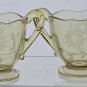 Lancaster Glass Co. Yellow Jubilee sugar and creamer set