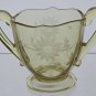 Lancaster Glass Co. Yellow Jubilee sugar and creamer set