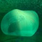 Hand crafted art glass paperweight from L.E. Smith Etched fish Glows