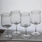 4 Lenox needle etched Crystal Goblets Made in USA Mt Pleasant PA mouth blown