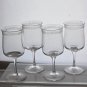 4 Lenox needle etched Crystal Goblets Made in USA Mt Pleasant PA mouth blown