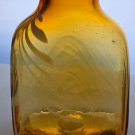 Amber Art glass white swirl rectangular