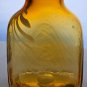 Amber Art glass white swirl rectangular