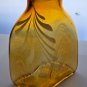 Amber Art glass white swirl rectangular