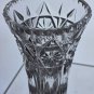 Hand cut glass small vase