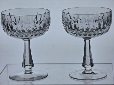 Gorham Crystal Chantilly dessert champagne glasses pair