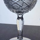 American Brilliant Period Cut Glass compote, Antique c1925