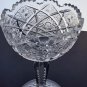 American Brilliant Period Cut Glass compote, Antique c1925