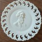 Jefferson Davis collection milk Glass plate