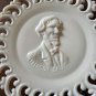Jefferson Davis collection milk Glass plate