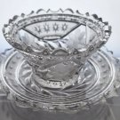 Glass Mayonnaise bowl and under plate
