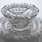 Glass Mayonnaise bowl and under plate