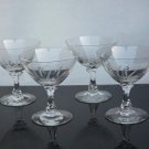 4 Signed Fostoria dess glass Wheat pattern Hand cut Crystal