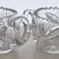 American Brilliant Period Cut Glass 2 handle large sugar Antique abp hand cut