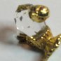 Swarovski crystal brass hen figurine