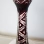 Ruby cut to clear vase