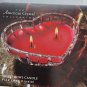 glass heart shape dish crystal