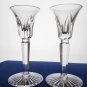 Signed Cut Glass Saratoga pair candle sticks Lenox USA , crystal