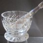 Cut glass Pedestal and Mortar signed Cavan crystal Ireland