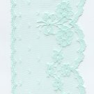 Vintage Floral Flat Lace Lingerie Ribbon Trim 1 YARD Light Green 2.75" Wide