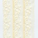 Vintage Floral Flat Lace Lingerie Ribbon Trim 1 YARD Ivory 2.25" Wide