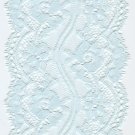 Vintage Floral Flat Lace Lingerie Ribbon Trim 1 YARD Pale Blue 3.5" Wide