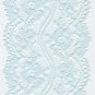 Vintage Floral Flat Lace Lingerie Ribbon Trim 1 YARD Pale Blue 3.5" Wide