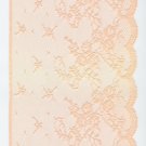 Vintage Floral Flat Lingerie Lace Ribbon Trim 1 YARD Peach 5.5" Wide