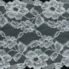 Extra Wide Stretch Floral Lingerie Bridal Lace Ribbon Trim 2.5+ YARDS White 8.5" Wide