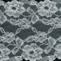 Extra Wide Stretch Floral Lingerie Bridal Lace Ribbon Trim 2.5+ YARDS White 8.5" Wide