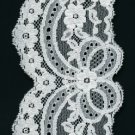 Vintage Floral Flat Lace Ribbon Trim 1 YARD White 3.5" Wide