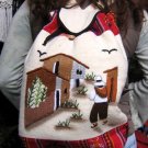 Backpack,Rucksack, Alpacawool,ethnic painted motive