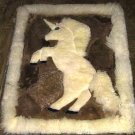 Alpaca fur Rug, Carpet 78x60 cm (30.42x23.4), unihorn