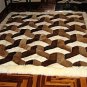 Peruvian Alpaca fur rug with a 3D-Design, 90 x 60 cm