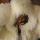 Hooded alpaca fur Overall, pelt outerwear for outdoor