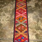 Hand-weaved colorful rug from Peru, Runner with Inca signs